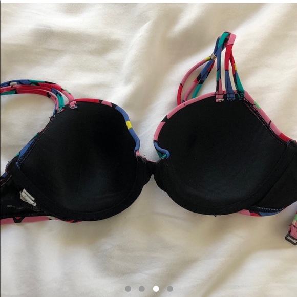 Abstract floral bra bikini top - Picture 3 of 4